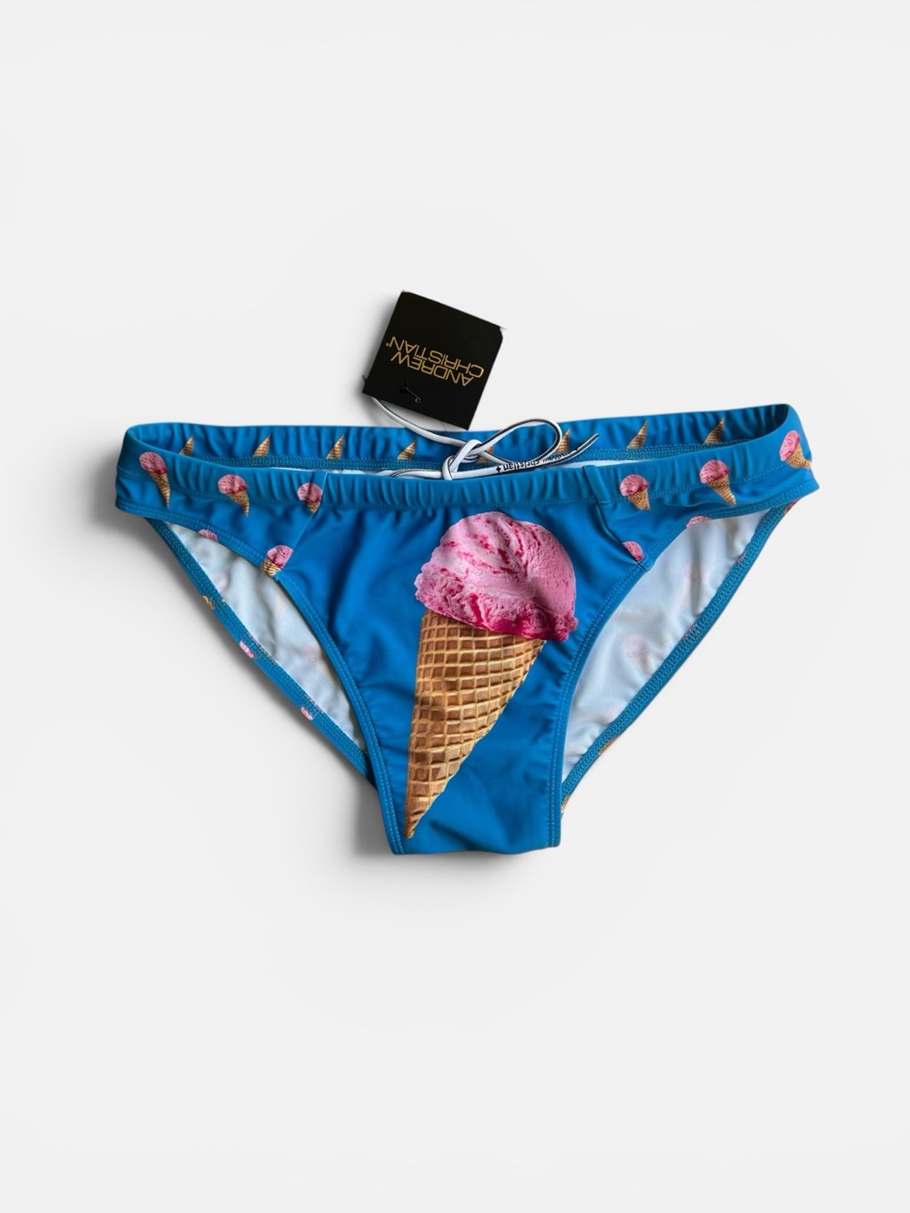 Andrew Christian Swim Bikini Brief Ice Cream Print Size Large NWT